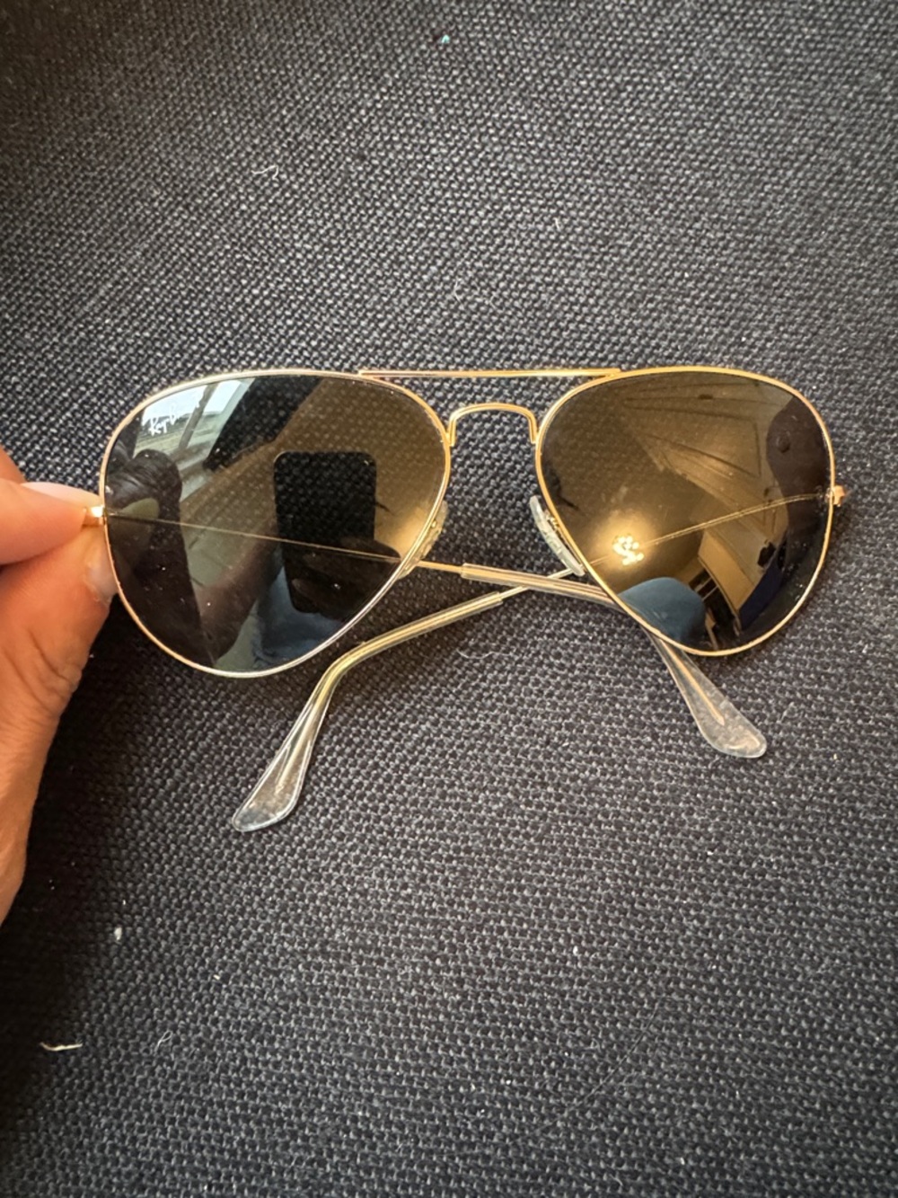 Ray Ban Aviator Sunglasses - Gold Frame with Brown Gradient Lenses